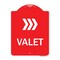 Signmission Designer Series Sign-Valet Right Arrow, Red & White Aluminum Sign, 18" x 24", RW-1824-22744 A-DES-RW-1824-22744 - alternate 1